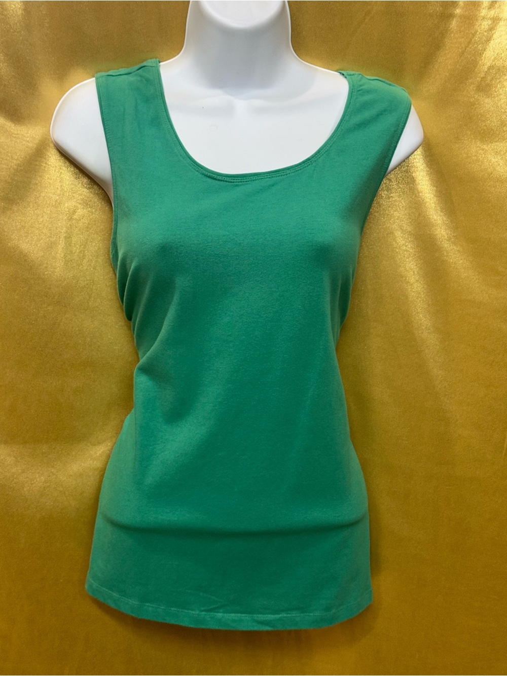 Vibrant Kim Rogers Green Tank Top (Size M)